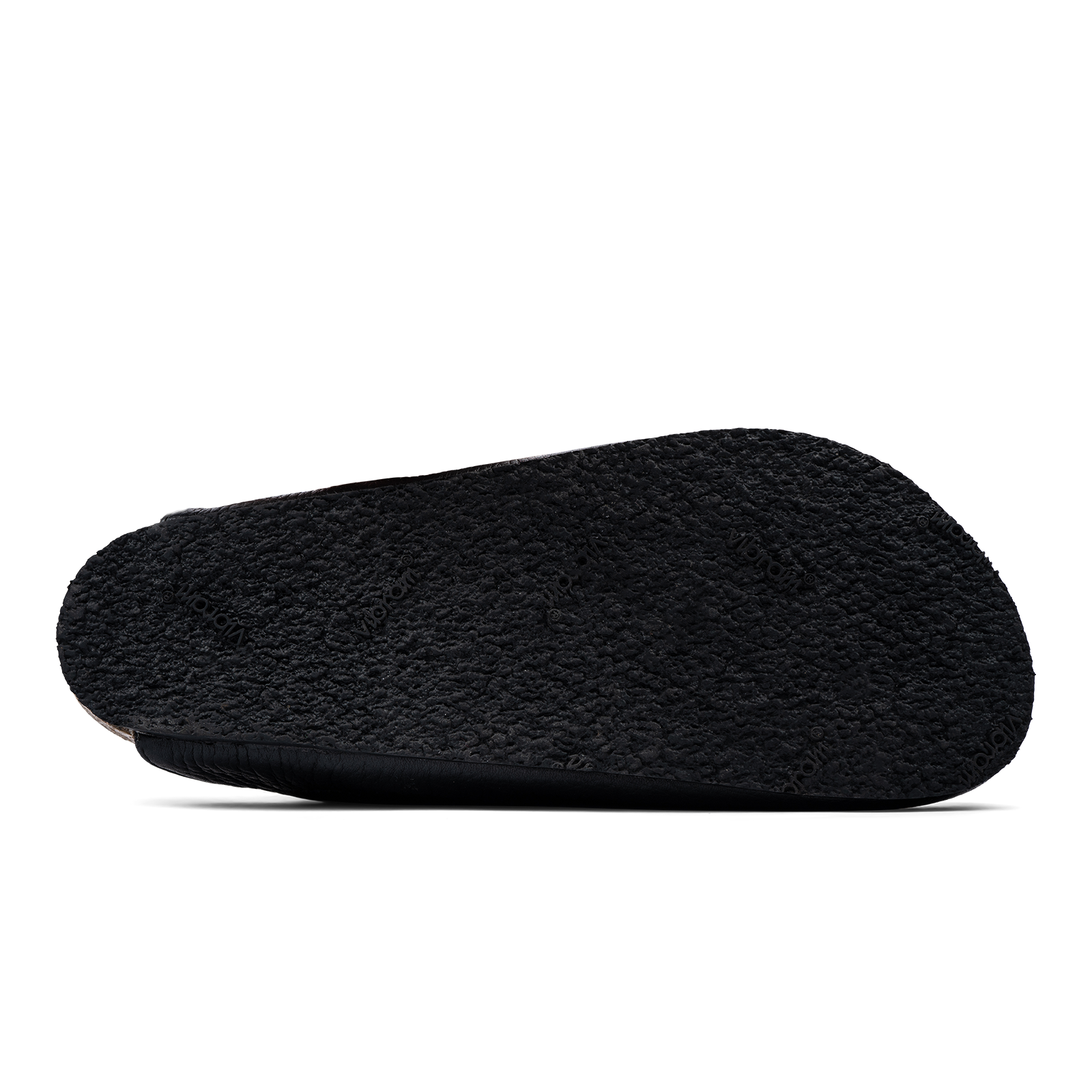 Vibram black rubber bottom outsole view